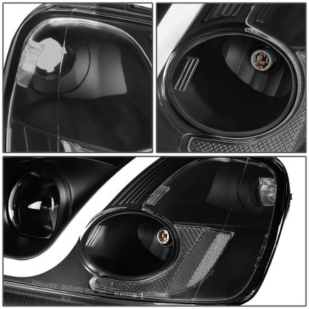 Honda Civic, Ferio (01-03) фары передние линзовые черные, седан/купе