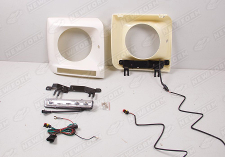 Mercedes-Benz G-Klasse W463 1990 - 2018 Очки на фары с хром ДХО