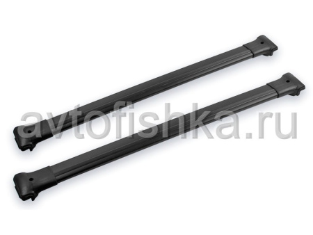 Mitsubishi Pаjero 3 и 4 эродинамические перекладины для продольных рейлингов крыши, черные поперечины