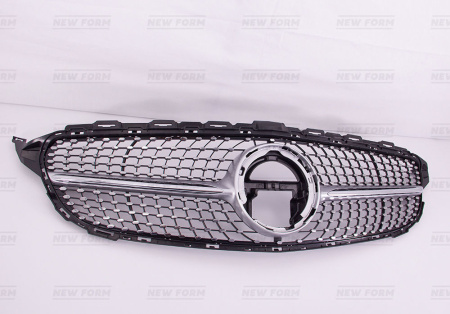 Mercedes-Benz C-Klasse W205 рестайлинг 2018 - 2021 Решетка радиатора Diamond Sport серебро