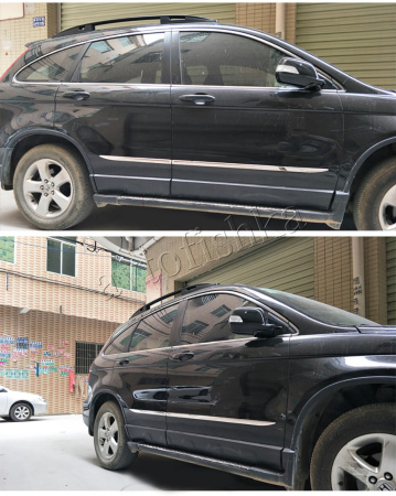 Honda CR-V (06-12) хром накладки (молдинги) на двери, комплект 4 шт.