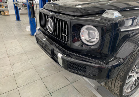 Mercedes-Benz G-Klasse W464 2018 - н.в. Решетка радиатора с очками на фары 6.3 AMG черная