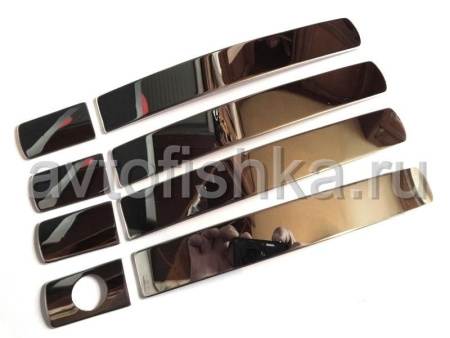 Nissan Qashqai (06-) молдинги на ручки дверей из нержавеющей стали, комплект на 4 двери