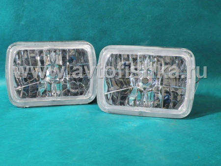 Фары универсальные прямоугольные 198X140X39 (7"x6"), лампа H4, комплект 2 шт.