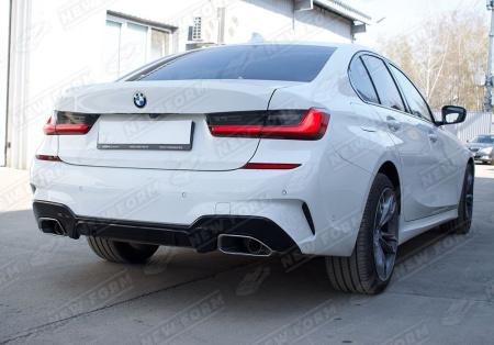 BMW 3 серия G20 2018 - н.в. Диффузор с хром насадками M340I