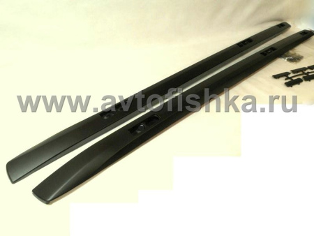 Toyota Land Cruiser Prado 150 (10-) рейлинги на крышу продольные черные, дизайн Lexus GX460