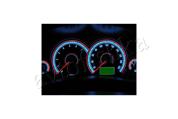 Ford Focus MK1 светодиодные шкалы (циферблаты) на панель приборов - дизайн 1