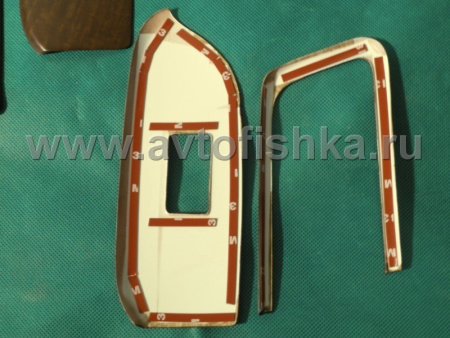 Toyota Land Cruiser Prado 150 (10-) накладки под дерево в салоне автомобиля, комплект 13 предметов