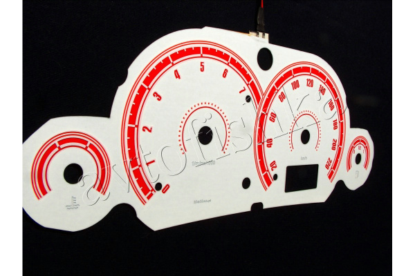 Ford Focus MK1 светодиодные шкалы (циферблаты) на панель приборов - дизайн 3