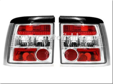 Opel Vectra A (89-92) фонари задние красно-хромированные, комплект 2 шт.