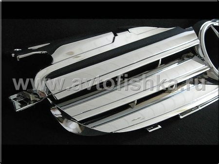 Mercedes SLK R170 (98-04) решетка радиатора 3 ламели, дизайн SL, хромированная