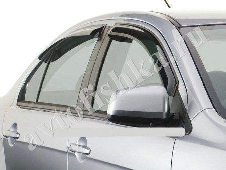 Дефлекторы боковых окон EGR 4 части темные Mitsubishi Lancer 10 2007-