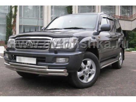 Toyota Land Cruiser 100 защита переднего бампера, труба d63/63/42