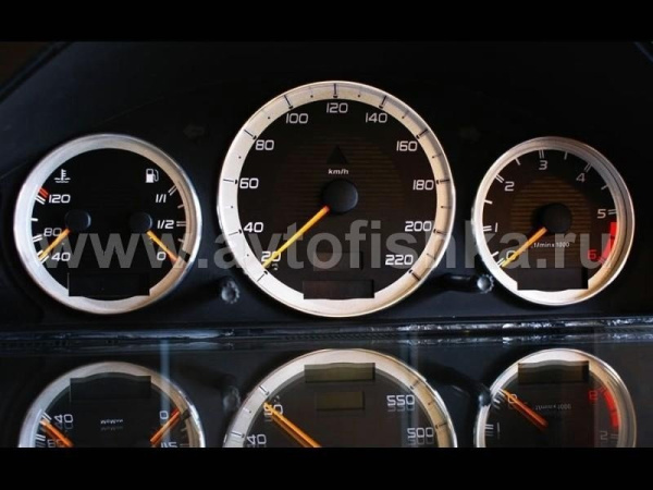 Mercedes W202 C class 1993-1995 светящиеся шкалы приборов - накладки на циферблаты панели приборов, дизайн № 1
