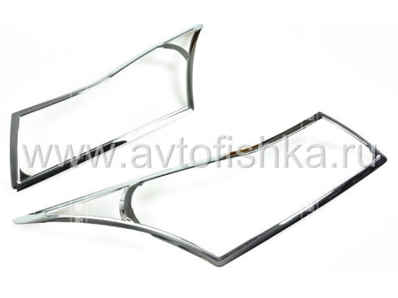 Chevrolet Cruze (08-) пластиковые хромированные декоративные накладки на передние фары, комплект 2 шт.