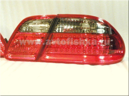 Mercedes E W210 (95-02) фонари задние, красно-тонированные светодиодные, комплект лев.+ прав.