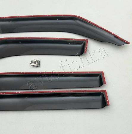 Mitsubishi Pajero 3 и Pajero 4 дефлекторы окон в стиле оригинал, ветровики широкие, комплект 4 шт.