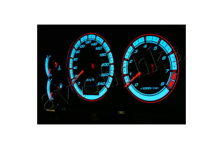 Mazda 323F BA светодиодные шкалы (циферблаты) на панель приборов