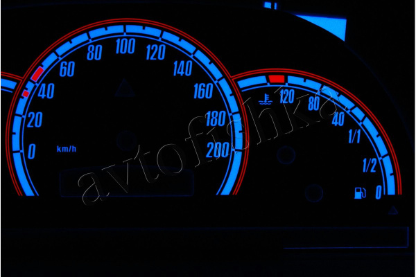 Mercedes Vito W638/2 рестайл светодиодные шкалы (циферблаты) на панель приборов - дизайн 2