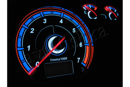 Skoda Fabia 1 светодиодные шкалы (циферблаты) на панель приборов