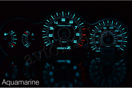 Nissan 350 Z светодиодные шкалы (циферблаты) на панель приборов