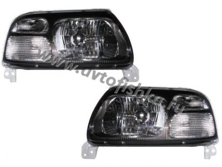 Suzuki Grand Vitara (99-05) фары передние черные, комплект 2 шт.
