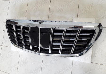 Mercedes-Benz S-Klasse W222 рестайлинг 2017 - 2020 Решетка радиатора BR черная матовая