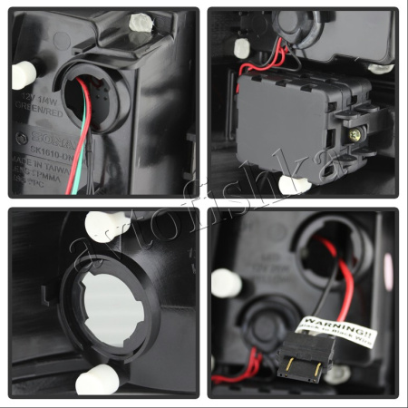 Chevrolet Tahoe, Suburban, GMC Yukon, Denali (99-06) фонари задние светодиодные черные, комплект 2 шт.