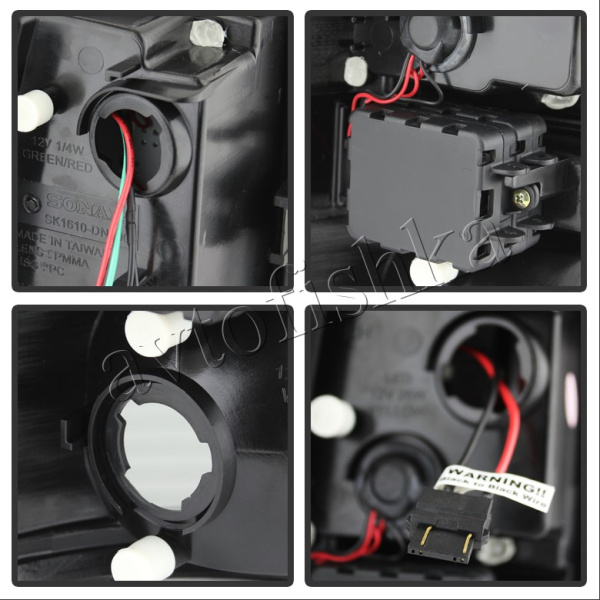 Chevrolet Tahoe, Suburban, GMC Yukon, Denali (99-06) фонари задние светодиодные черные, комплект 2 шт.