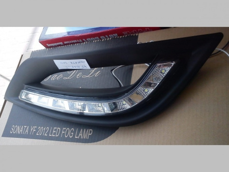 Hyundai Sonata YF (10-) дневные ходовые огни DRL переднего бампера, комплект 2 шт.