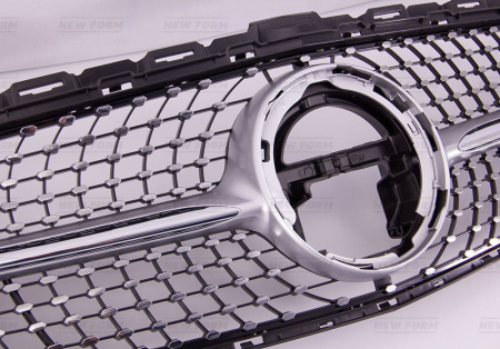 Mercedes-Benz C-Klasse W205 рестайлинг 2018 - 2021 Решетка радиатора Diamond Sport серебро