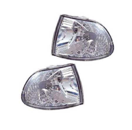 BMW 7 E38 (95-98) поворотники угловые прозрачные хромированные, комплект 2 шт.