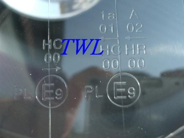 Mercedes C-class W203 (00-07) фары передние линзовые черные, со светящимися ободками, с электрокорректором, комплект 2 шт.