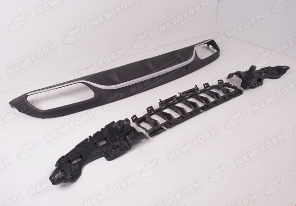 Mercedes-Benz C-Klasse W205 Coupe 2014 - 2018 Диффузор заднего бампера 6.3 AMG хром