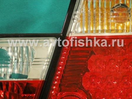 BMW 3 E46 (98-01) 4 дв. седан фонари задние светодиодные красно-хромированные, комплект лев.+прав.