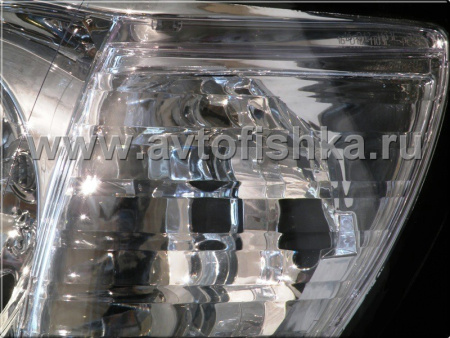 Toyota Land Cruiser 100 (98-05) фары передние хромированные, с совмещенными поворотниками, комплект 2 шт.