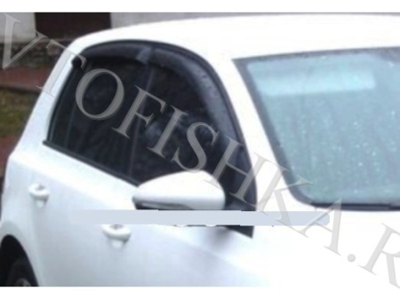 Дефлекторы боковых окон 4 части темные VW Golf 6 2009-