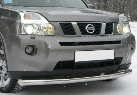 Nissan X-Trail (07-) защита переднего бампера, труба 70 мм