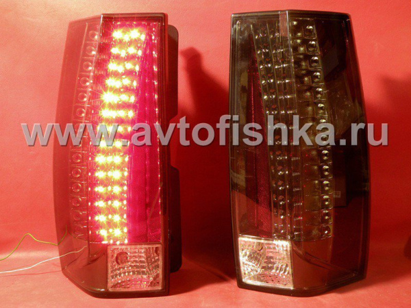 Chevrolet Tahoe, Suburban, GMC Yukon, Denali (07-) фонари задние светодиодные тонированные в стиле Escalade, комплект 2 шт.