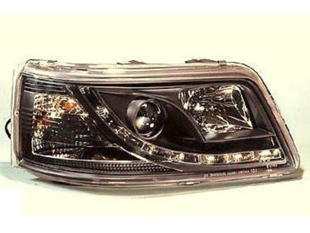 Volkswagen Transporter (03-) фары передние линзовые, с регулирующим мотором, черные