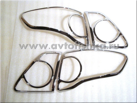 Toyota Corolla (06-) накладки на задние фонари хромированные, комплект 2 шт.