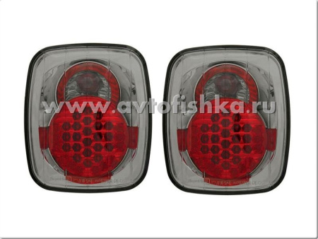 Jeep Wrangler (81-05) фонари задние светодиодные тонированные, комплект 2 шт.