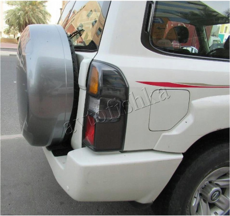Nissan Patrol GR II Y61 (2004-2010) фонари задние черные, комплект 2 шт.