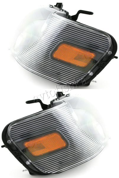 Ford Explorer (05-10) фары передние черные (патроны в комплекте), комплект 2 шт.