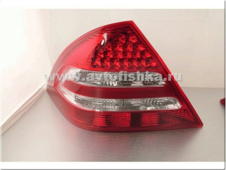 Mercedes C-class W203 (04-) фонари задние светодиодные красно-белые, комплект 2 шт.