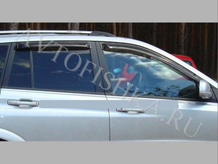 Дефлекторы боковых окон 4 части темные Ssang Yong Kyron 2006-