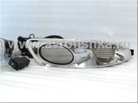 Nissan Maxima QX III (00-05) фары противотуманные в передний бампер, с хромированными рамками, комплект 2 шт.