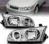 Toyota Camry (авг. 1999-2001) SXV2, MCV20 USA фары передние прозрачные хромированные со светящимися ободками.