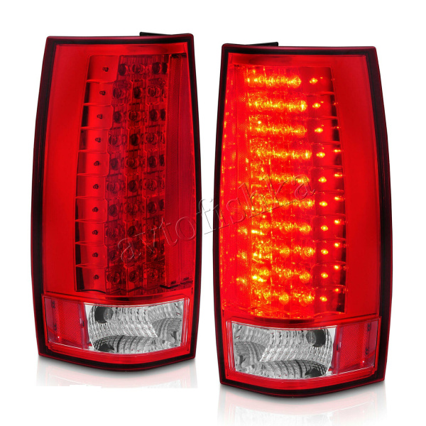 Chevrolet Tahoe, Suburban, GMC Yukon, Denali (07-) фонари задние светодиодные красно-тонированные, комплект 2 шт.