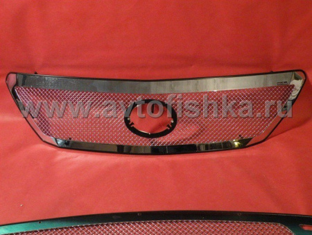 Lexus RX330, RX350, RX400H (03-09) решетки радиатора и бампера из нержавеющей стали, комплект верхняя и нижняя.